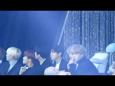 180110 BTS React to Wanna One Energetic to GDA 2018