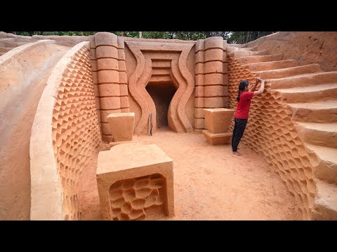 Spend 278 Days To Build A Dream Water Park Villa Underground