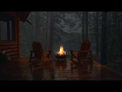 More Calm When Immersing in Balcony Ambience with Heavy Rain - Rain Covers my Mind