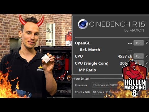 18-KERN-CPU der Höllenmaschine 8 macht AMD platt | Intel Core i9-7980XE vs. Threadripper #Gaming-PC