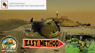 Lego Worlds A well Trained dragon Trophy in under 2 minutes (2021) Golden Dragon Code