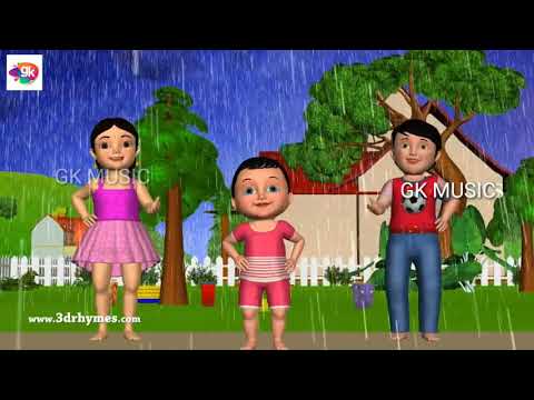 Rain rain come today nursery rhymes for children 3D animation Telugu Rhymes [ gk music]