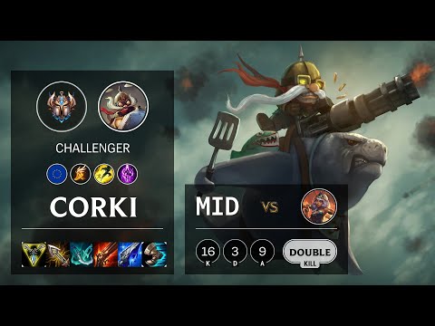 Corki Mid vs Qiyana - EUW Challenger Patch 10.16