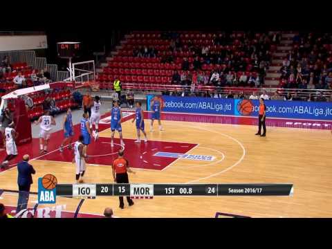 Ellis beats the clock with a lucky shot (Igokea - Mornar, 3.12.2016)