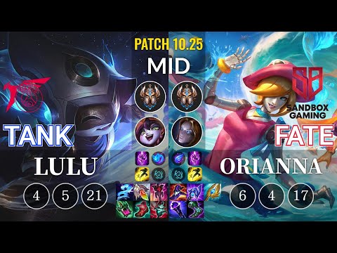 TLN Tank Lulu vs SB FATE Orianna Mid - KR Patch 10.25