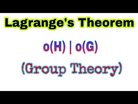 ◆Lagrange's Theorem - group theory | April, 2018 Video