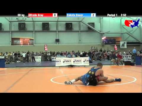 Alfredo Gray vs. Dakota Bauer at 2013 ASICS University Nationals - FS