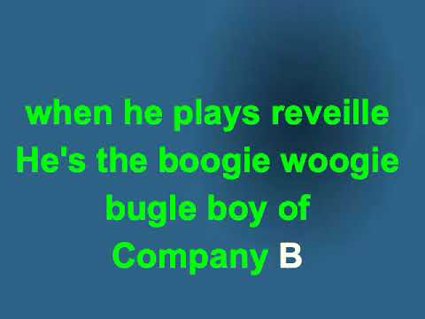Boogie Woogie Bugle Boy Andrew Sisters  Karaoke