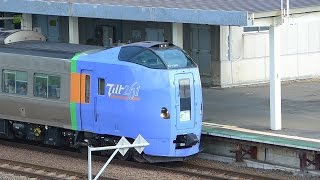 preview picture of video '北海道 追分駅 列車往来 Scenery of the Oiwake sta. in Hokkaido Japan.'