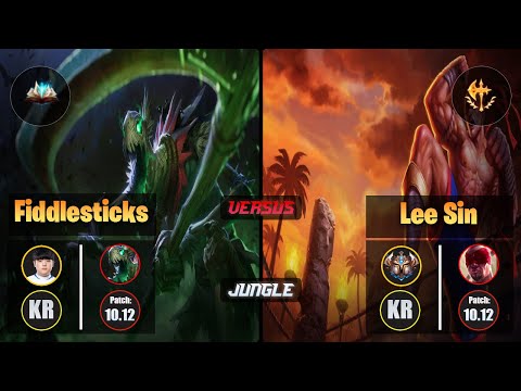 Canyon FIDDLESTICKS (Jungle) [Unsealed Spellbook] VS LEE SIN - Challenger KR Patch 10.12