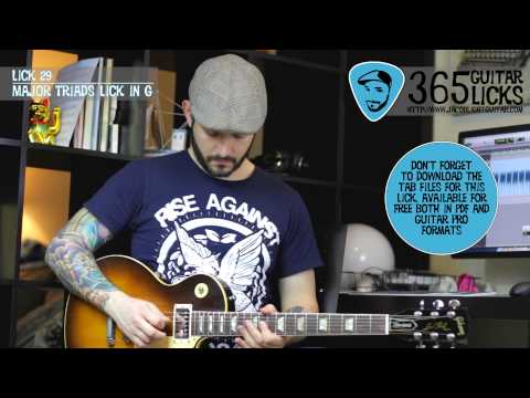 Lick 29/365 - Major Triads Lick in G | 365 Guitar Licks Project