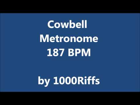 Cowbell Metronome 187 BPM - Beats Per Minute