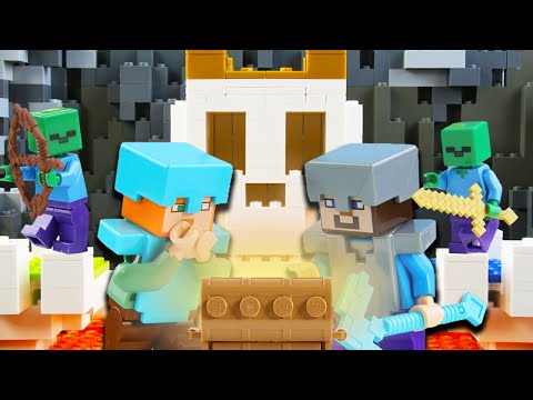 Ultimate LEGO Minecraft treasure hunt showdown