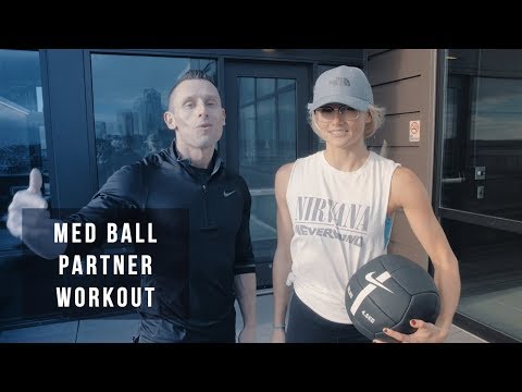 Medicine ball partner workout