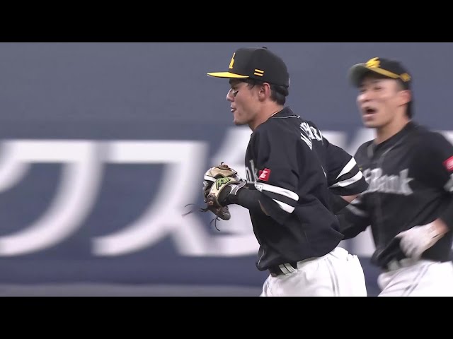 【2回裏】ビッグプレーで先制を許さず!! ホークス・牧原大成 一二塁間の打球に飛びついて掴みアウトに!! 2025年7月9日 オリックス・バファローズ 対 福岡ソフトバンクホークス