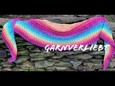 Das einfachste gehäkelte HalbmondTuch mit 3 Mustern - TEIL 2 -