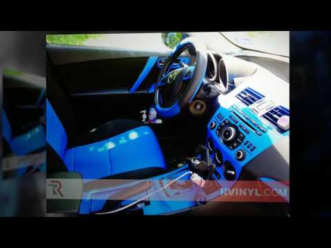 Mazda Mazda3 Blue Carbon Fiber 3D Dash Kits | Carbon Fiber Dash Trim