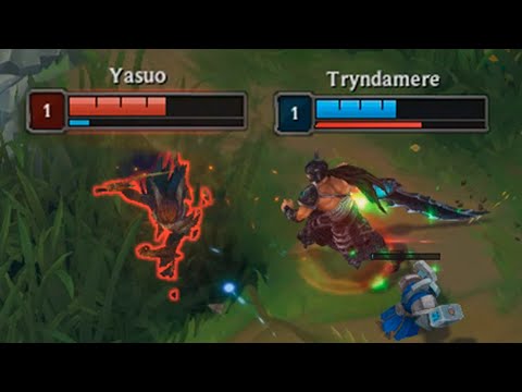 YASUO vs TRYNDAMERE at LVL 1