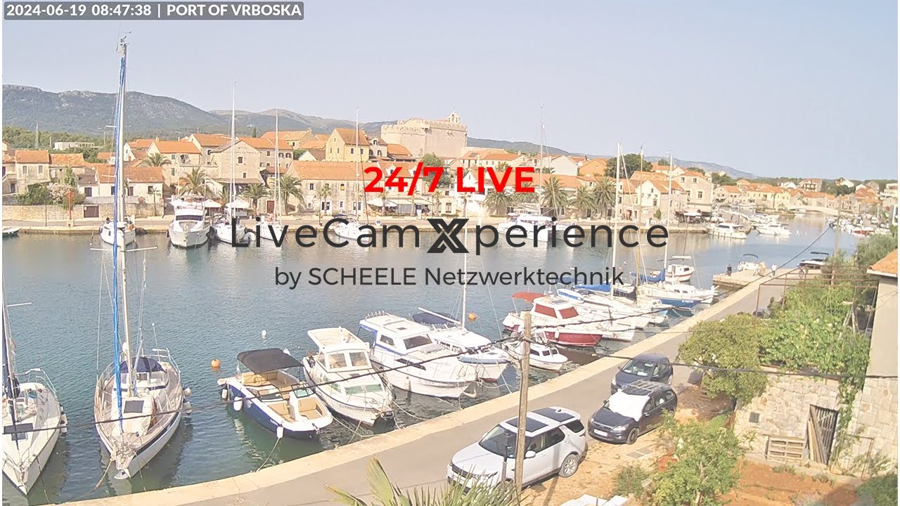 Live webcam view of Puerto y Marina de Vrboska