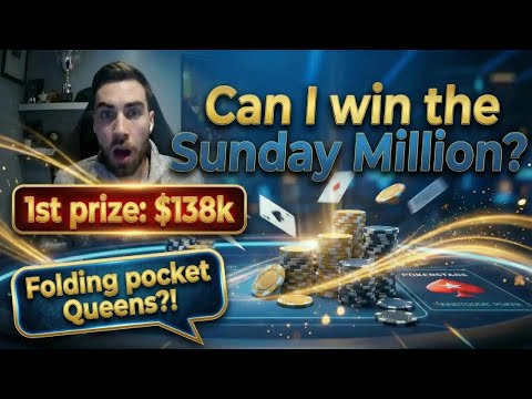 Sunday Million deep run with $138,000 up top! (Online Poker Tournament Highlights)