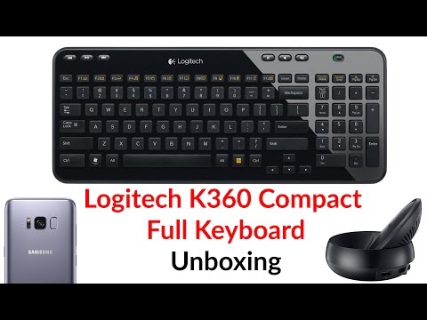 Kompaktiška belaidė klaviatūra Logitech K360, US išdėstymas video
