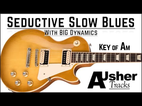 Slow Blues in A minor with Big Dynamics | Guitar Backing Track