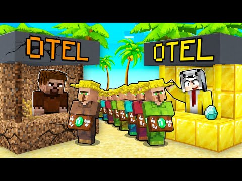 FAKİR TATİL OTELİ VS ZENGİN TATİL OTELİ 😱 - Minecraft
