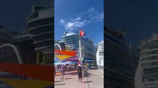 Smallest cruiseship meets the Largest Cruiseship in the World!.. #cruiseship #cruise #yt #ytshorts
