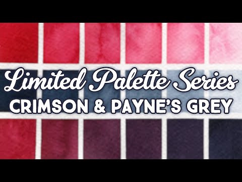 Limited Palette Series Ep. 2 | Alizarin Crimson & Payne's Grey | Astarion Watercolor Painting