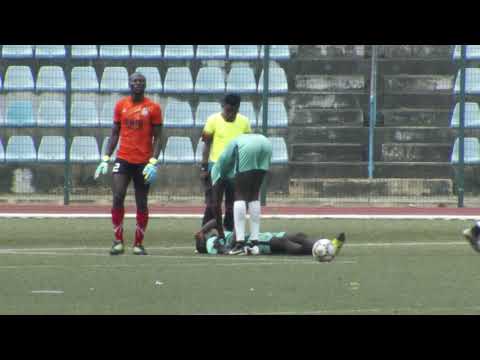 DN10 Football Acadamy vs Giant Brillars playing a scouting tournament at the Agege Stadium, Lagos.