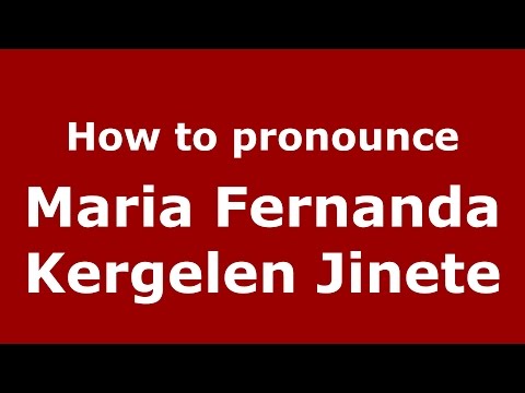 How to pronounce Maria Fernanda Kergelen Jinete (Colombian Spanish/Colombia)  - PronounceNames.com