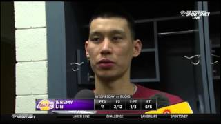 Jeremy Lin - Lakers vs. Bucks 2/4/15 Post Game Interview