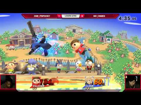 VS Weekly 6/7/18 - Losers Qtrs - CSM | PikPocket (Villager) vs SDi | Diabeo (Cloud) - Smash 4