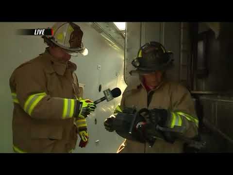 Aftton Firefighter School Bus Rescue Training