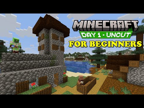 DAY 1 (UNCUT) Minecraft Survival | Beginners Guide | Java 1.21.8