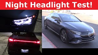 2024 Mercedes EQE 350 Headlight Test and Night Drive