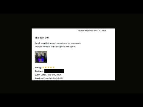 Promotional video thumbnail 1 for DJ Derek Sav