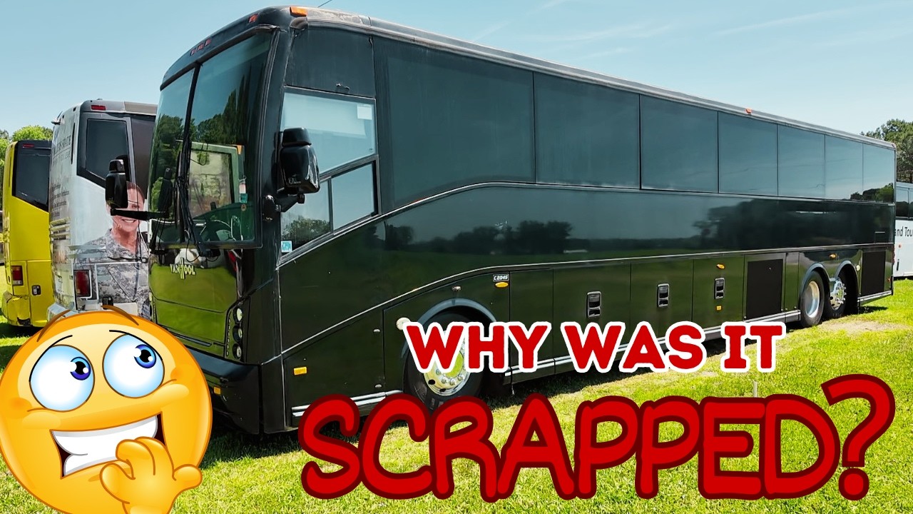 JUNKYARD VanHool Bus - Will It START?⚡️