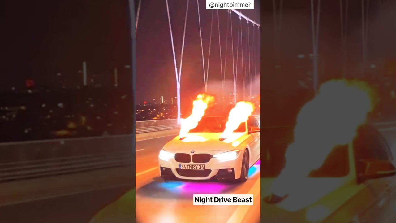 Night Drive Beast: BMW Spits Pure Fire 💥🚀 shorts #night drive #trending #viral