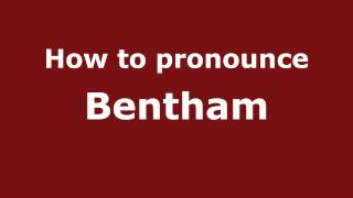 How to pronounce Bentham