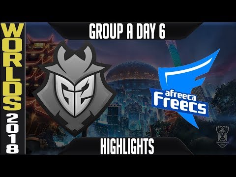 G2 vs AFS Highlights | Worlds 2018 Group A Day 6 | G2 Esports(EULCS) vs Afreeca Freecs(LCK)