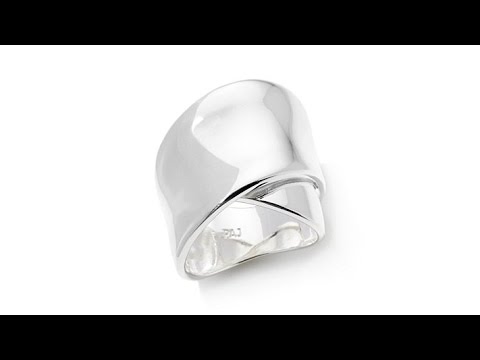 Sevilla Silver Wavy Overlap Sterling Silver Ring