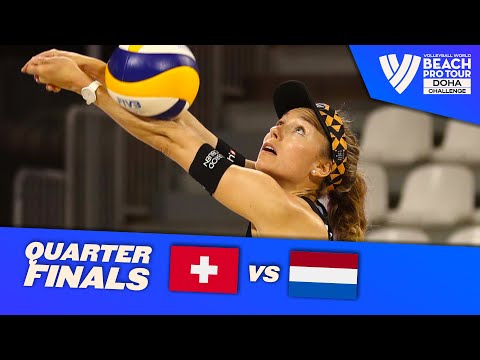 Hüberli/Brunner vs. Stam/Schoon - Quarterfinal Highlights of Doha 2022 #BeachProTour