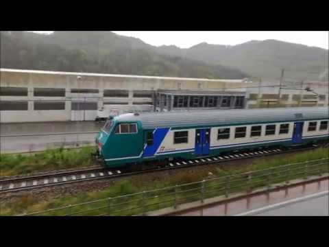 E.464 NELLA NUOVA LIVREA TRANSITA NELLA PIOGGIA A ROBILANTE (CN) MERC. 24 - 4 - 2019