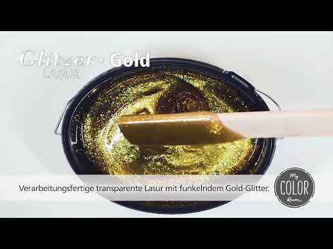 DIY Wandgestaltung mit Glitzer Lasur von My Color Room im Glamour-Look.