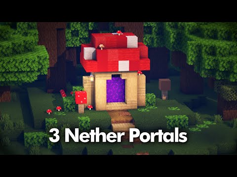 Dio Rods - 3 Nether Portal Designs | Minecraft Tutorial!