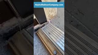 Replace threshold on leaking double doors