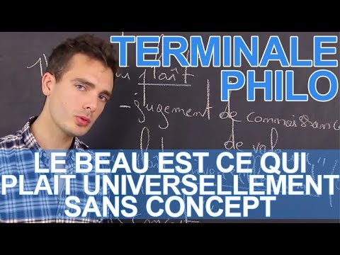 Le beau est ce qui plaît universellement sans concept, Kant
