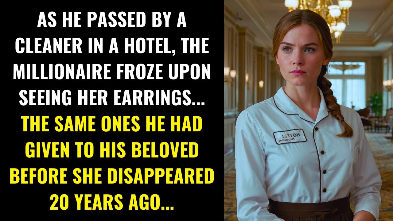 MILLIONAIRE WAS STUNNED WHEN HE SAW THE CLEANER'S EARRINGS... THE SAME ONES HE GAVE TO HIS BELOVED..