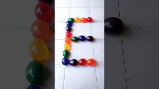 Name "E" Water Color Balloon Pop Reverse Video #asmr #satisfying #relaxing